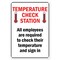 Signmission Public Sign, Temperature Check Station, 18in X 12in Plastic, 12" W, 18" L, Temperature Check Station OS-NS-P-1218-25472 - alternate 1